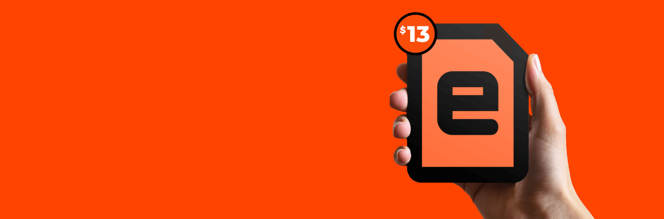 $13 eSIM FOR $1