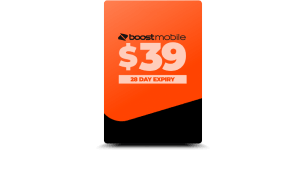 $39 Boost Mobile Prepaid SIM, on the Telstra Mobile Network, Starter SIM includes first $39 recharge, SIM fits any device